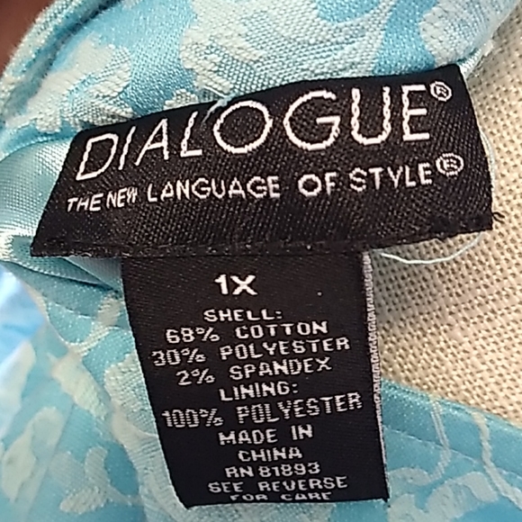 DIALOUGE BLUE SZ 1X WAIST SUIT COAT - Picture 10 of 11